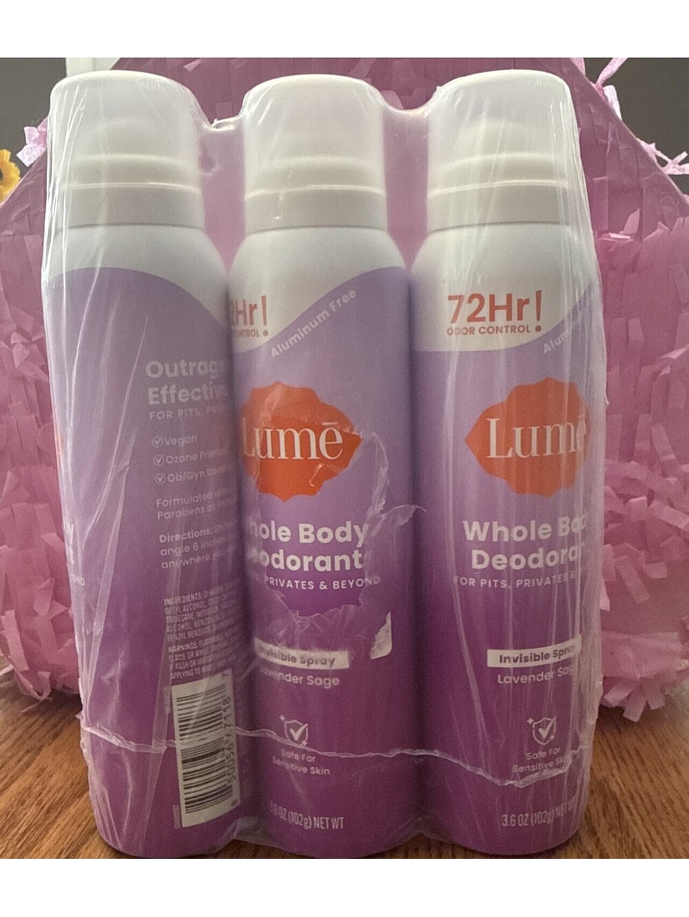 Lume - Whole Body - Invisible Spray Deodorant - Lavender Sage - 3.6oz - 3 Pack
